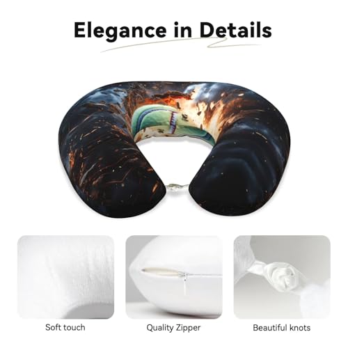 Almohada de viaje espuma viscoelástica cervical 30x25 cm miniatura 3