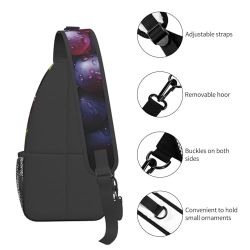 Bolso tipo bandolera unisex con estampa de uvas miniatura 5