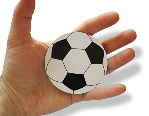 Set de 12 imanes decorativos de balón de fútbol pequeños miniatura 3