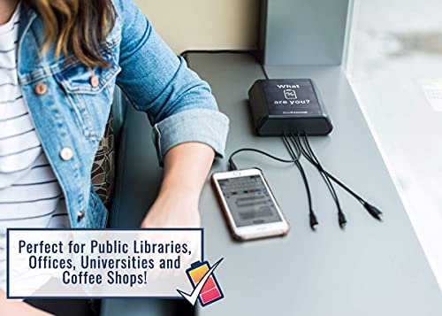 Kwikboost Mini Charging Hub Table Top Station. Charges 4 Phones At Full Speed. Affordable Option For Dorm Rooms, Patient Rooms, Library Tables, Waiting Rooms & More (Basic) #TOP1