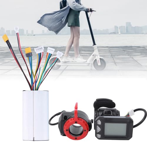 POENVFPO Kit de Controlador de Scooter Eléctrico, Juego de Accesorios de Freno de Acelerador de Instrumento de Fibra de Carbono de 5,5 Pulgadas para Bicicletas Eléctricas
