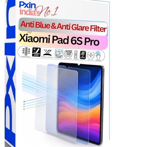 Image of Pxin Tablet Anti Bluelight and Anti Glare Screen Guard compatible with Xiaomi Pad 6S Pro | BLUV Lightblock Tech | Scratch Proof | Prevents bluelight | Eye Protection | No Dry Eyes