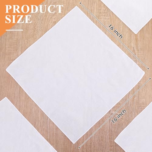 Image of Leinuosen 100 Pack Handkerchiefs Bulk Men's Handkerchiefs Cotton Classic Hankies Pocket Square Towel for Wedding Party
