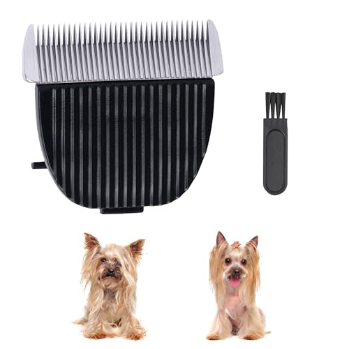 Leoezx 2 Pcs Dog Grooming Replacement Blades | Compatible Low Noise Dog Clippers | Dog Clipper Blades Compatible | Pet Grooming Replacement Blades | Dog Clipper Blades, Cleaning Brush