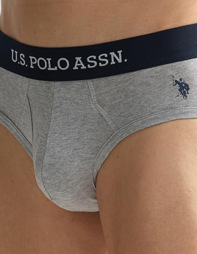 Image of U.S. Polo ASSN. Mens OEB11 Elasticized Waist Underwear Briefs - Pack of 2