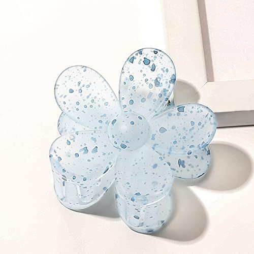 TODEROY 6 PCS Big Hair Claw Clips Matte Flower Hair Clips Non-Slip Cute Hair Catch Barrettes Plastic Jaw Clamps for Thin Thick Hair Hair Acrylic Accessories for Women Girls 6 Colors