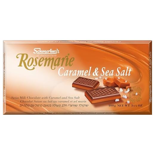 Schmerling's Swiss Chocolate Caramel & Sea Salt - Milk Chocolate Candy Bars Made in Switzerland | Kosher For Passover OU | Parve | Gluten and GMO Free | 3.5oz Each Pack of 5