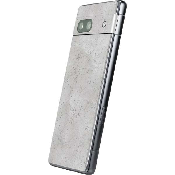 Skinit Decal Phone Skin Compatible with Google Pixel 7a - Originally Designed Light Grey Concrete Design