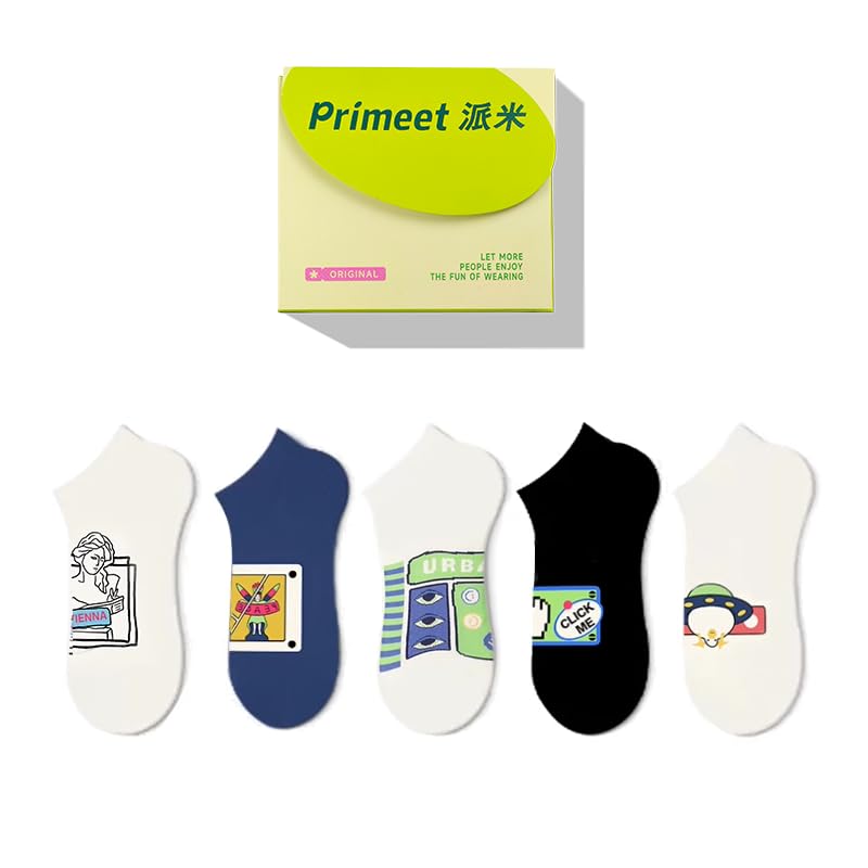 No Show Socks Fashion Patterned Casual Low Cut Ankle Socks for Men 5 Pairs Gift Box Pack-Cool & Funny Gifts2