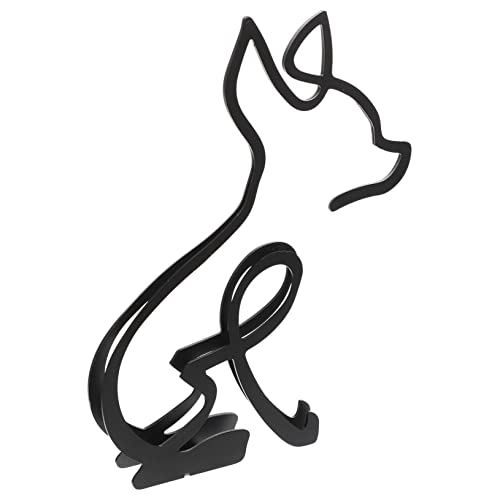 Figurine de chien en métal pour embellir votre salon moderne