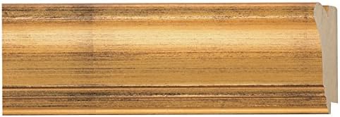 CountryArtHouse Picture Frame Moulding (Wood) 100ft bundle - Traditional Gold Finish - 3" width - 9/16" rabbet depth