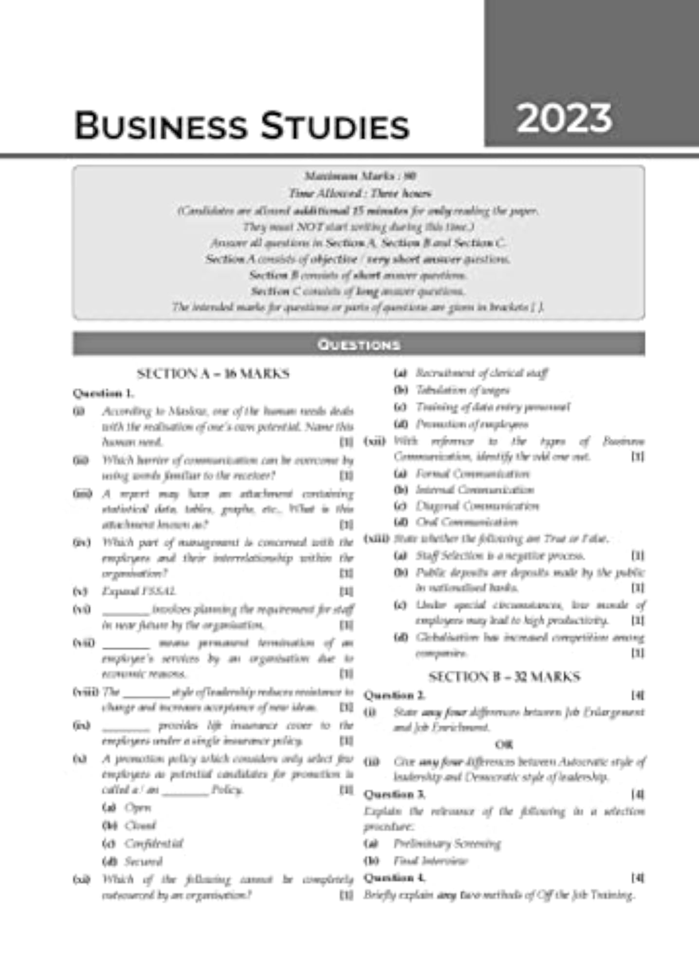 Oswal - Gurukul Commerce Stream 10 Solved Papers