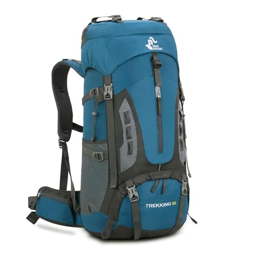 Bseash 60 l wasserdichter leichter Wanderrucksack mit Regenschutz, Outdoor-Sport, Reisen, Tagesrucksack für Klettern, Camping, Touren
