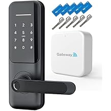 Nyboer WiFi Smart Door Lock, Keyless Entry with Fingerprint, Keypad, Stainless Steel, Alloy Steel