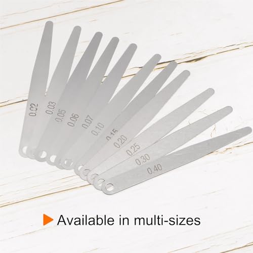 Juego de calibradores de espesores (feelers) de 5 piezas, acero 65MN, espesor 1,0 mm, para medir holguras miniatura 5