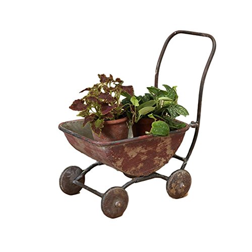Best Deals! Very Cute Old Fashioned Vintage Styled Metal Wagon Planter ~ 17.5 Old Doll Wagon