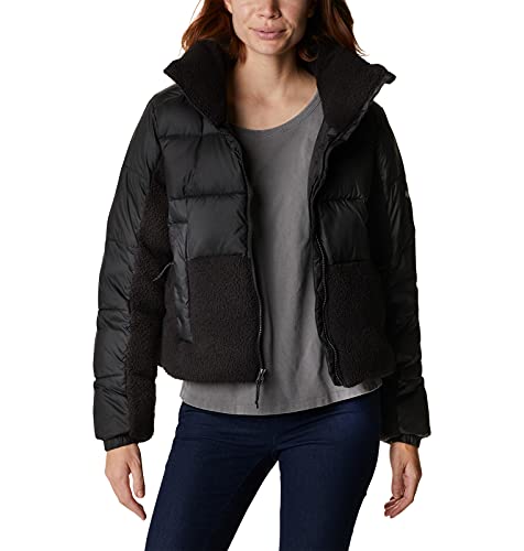Columbia Women s Leadbetter Point Faux Sherpa Hybrid, Black, Medium