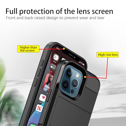 Coque iPhone 12 Pro Max noire avec vitre verre trempé 6.7 - 5