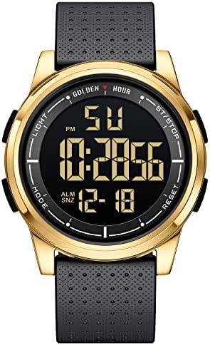 GOLDEN HOUR Ultra-Thin Minimalist Sports Waterproof Digital Watch...