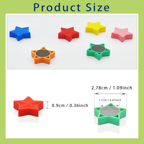 PYJLBX Fridge Magnets 10 Pack, Star Strong Small Whiteboard Magnets - Image 4