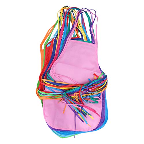 SUPVOX 24 unids niños delantales artistas niños pintura delantales tela no tejida desechable para...