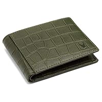 WildHorn® Carter Leather Wallet for Men (Green Croco)