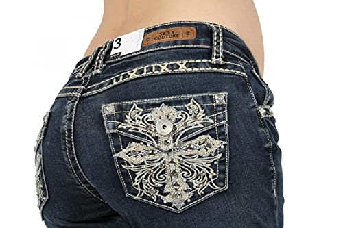 Women's 446-PB Cross Medium Wash Denim Cross Boot Cut Jeans 3-173