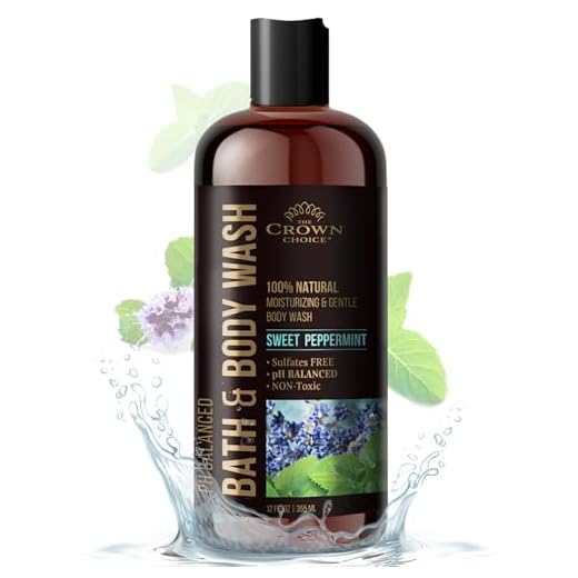 Natural Body Wash for Women & Men with Sensitive Skin 12oz – Best pH Balance Shower Gel Liquid for All Skin Types – Made with Essential Oils, Aloe, Spearmint, Lavender, Manuka