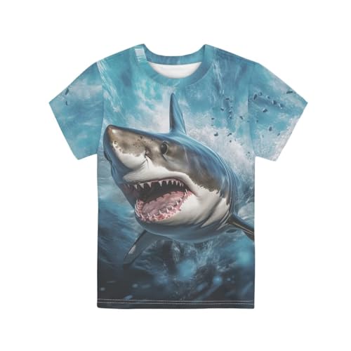 Image of Xhuibop Kids T Shirts for Boys Size 3-16 Girls Short Sleeve Sportswear Active Tops