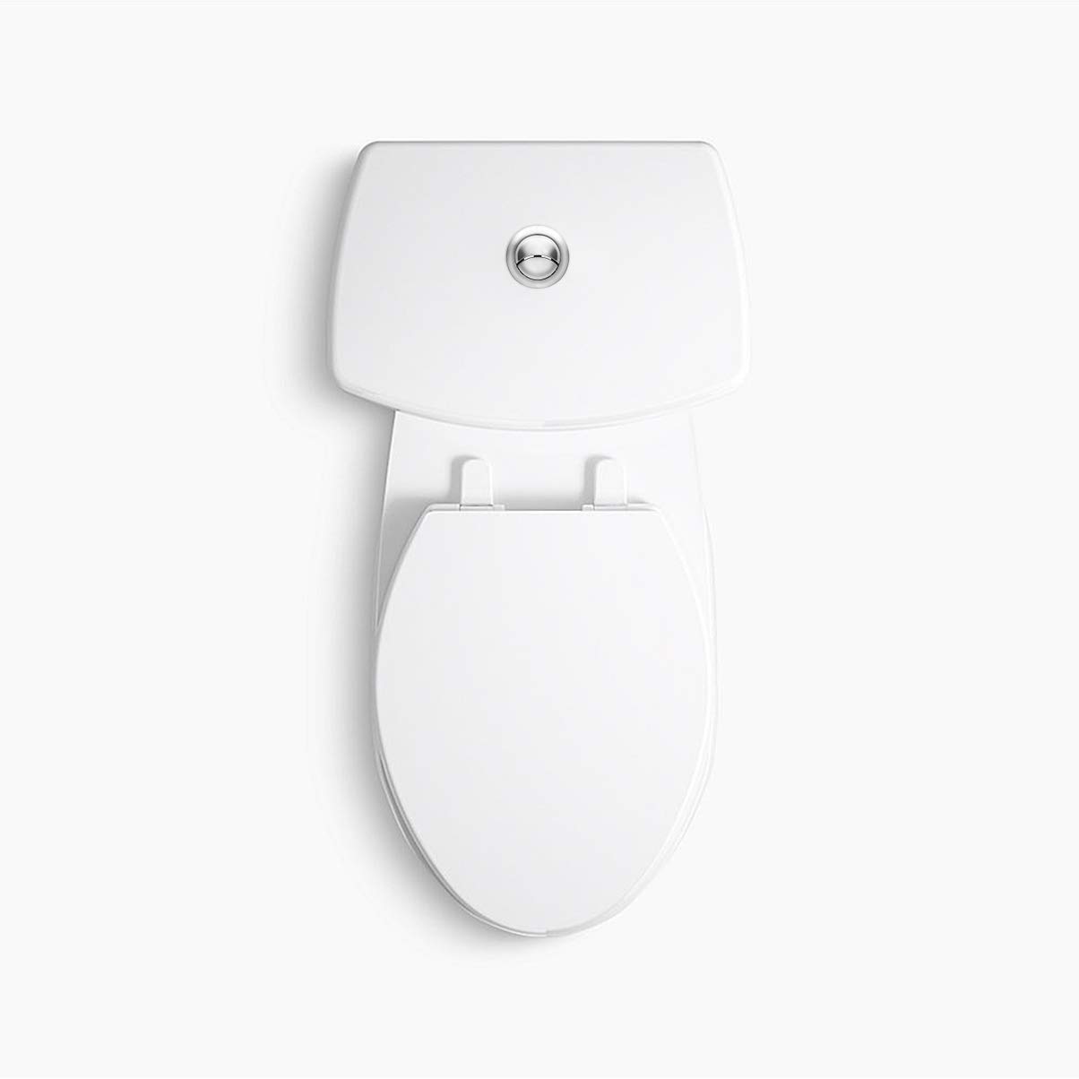 Bouton Poussoir Double Chasse Pour WC - Plastique, Trou 38 Mm, Tiges Incluses - Remplacement Simple Et Rapide