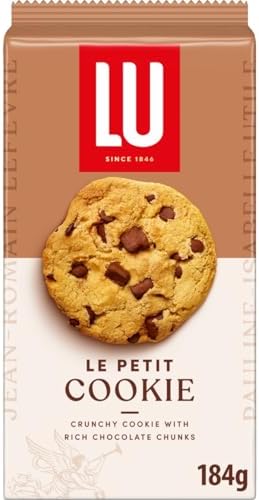 Lu Le Petit Cookie, Crunchy Chocolate Chunk Biscuits, 184 g (Pack of 1)