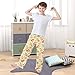 Yuiboo Elastic Waist Sleepwear PJs Cat Patch Pajama Lounge Pants Holiday with Pockets 9-10Y