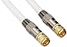 Produktbild PYTHONSeries PREMIUM SAT TV Antennenkabel - F-Stecker beidseitig, vergoldet - RG6 Koaxialkabel mit 4-fach Schirmung 120 dB / 75 Ohm  Vollmetallstecker, KUPFERLEITER, Nylongeflecht - weiß, 15 m