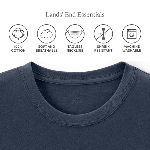 Lands' End Essentials Men's Short-Sleeve Soft Cotton T-Shirt - Relaxed Easy Fit3