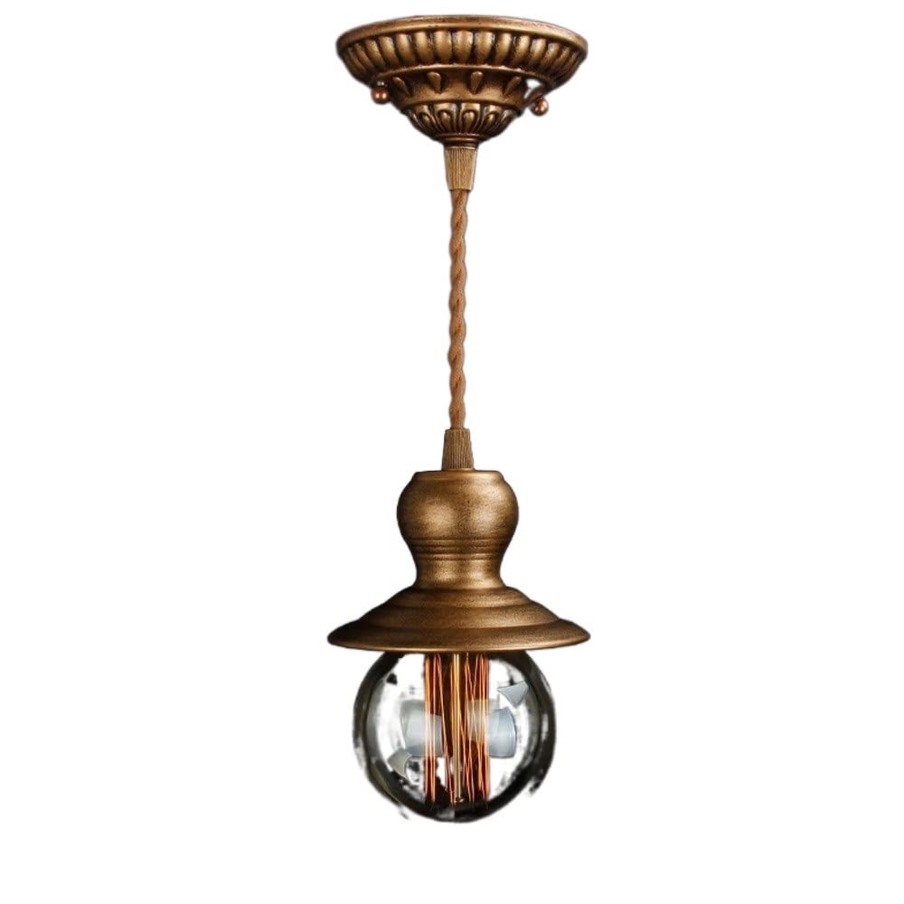 Suspension luminaire rétro E27 mini lustre industriel cage de plafond noir pour couloir