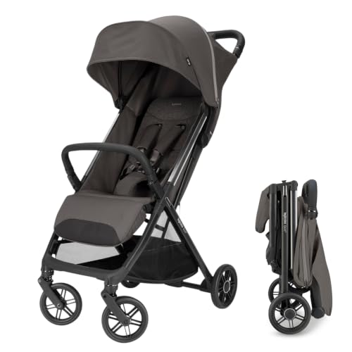 Image of Inglesina Quid Lightweight Compact Travel Stroller for Baby & Toddler 0-55 lbs - One-Hand Fold, Reclining Seat, Airline Approved, Car Seat Compatible, UPF 50+ Canopy - Orbital Gray