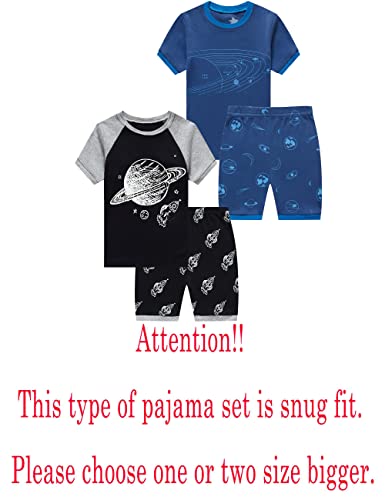 Image of KikizYe Boys Short Sleeve Pajamas Kids Summer Pjs Children Pajamas