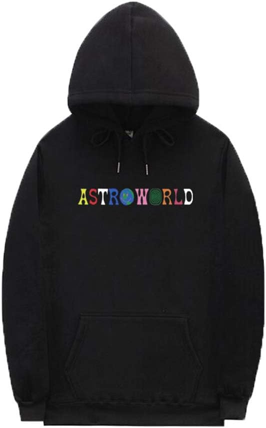 YuanDian Mens Womens Astroworld Wish You were Here Hoodies Autumn Winter Sports Casual Long Sleeve Pullover Top Warm Plus Velvet Lining Hooded Sweatshirts Sweater Jumper Black 4# S