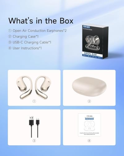 Ultra Open Ear Headphones, Over Ear Bluetooth Bone Conduction Earbuds - image 8