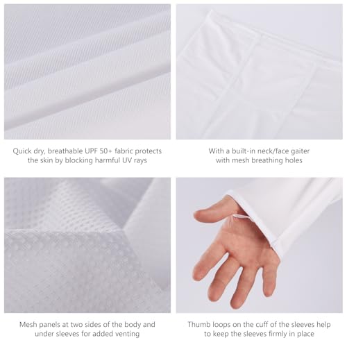 Image of BASSDASH UPF 50+ Men's Long Sleeve Fishing Shirt with Mask UV Neck Gaiter Hoodie