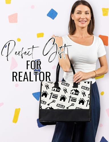 Bolso Tote de lona para mujer con cierre y correa miniatura 6