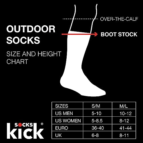 Heavy Wool Socks For Men - Soft, Comfy, Durable Socks, Crew Length, Two tone, Crew Length Wool Socks, Size 8-12.53