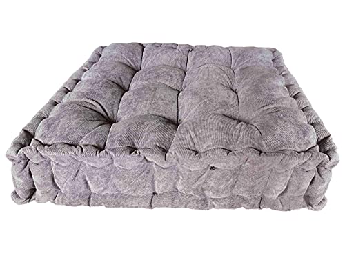 Verpert Floor Pillow 25X25 Inch, Square Meditation Cushion Floor Seating For Adults, Oversized Tufted Seat Cushion Reading Nook For Kids, Yoga Meditation Pillow For Sitting On Floor-Gray #TOP4