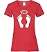 T-shirt pour femme avec pieds sur une balance, rouge, S