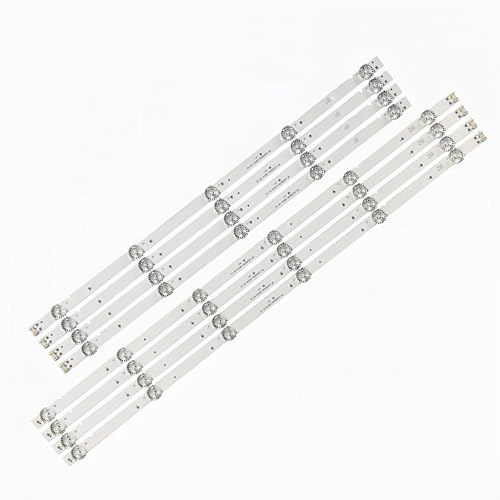 XIMAIACC 8 Pieces LED Backlight Strips for LG 55TV 55UJ6200-UA SDL550WY(LD0-910) (LD0-911) LC550EGJ 55LJ540V 55UJ6000 55LJ5400 55M9 55U5A 55UJ6300 55LJ620V 55UJ620V RF-AZ550E30-0501A-12 0601B-12