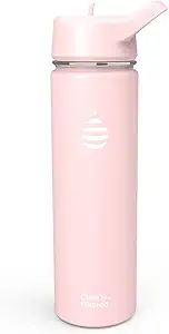 Clearly Filtered Water Bottle | Removes 220+ Contaminants, Double-Wall Insulated Stainless Steel, BPA/BPS Free, Phthalate Free, Filters Flouride Lead Chlorine (20oz, Blush)