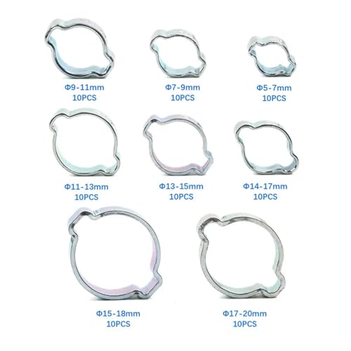 Colliers de serrage à vis sans fin et ressort 13-15mm pour durite de carburant auto - 6