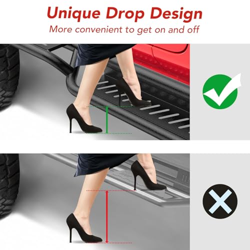 Barras laterales resistentes para Wrangler JL 2018-2025 negro miniatura 4