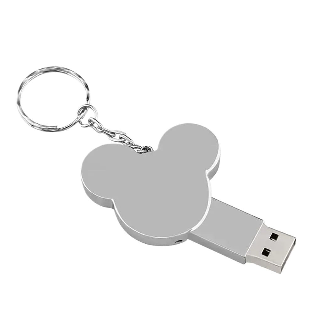Chiavetta USB a forma di Topolino, in varie capacità, da 4 GB, 8 GB, 16 GB, 32 GB, 64 GB, 128 GB, ideale come regalo per studenti (A-16 GB)
