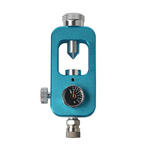 Gurlleu Scuba DIN Valve Refill Adapter Aluminum Alloy 4500 PSI PCP Paintball HPA Tank Fill Station & Charging System (Blue)
